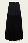 Simkhai Saryn Draped Jersey Midi Skirt In Black In Black