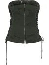 Simkhai Sasha Zip Up Bustier Top In Green