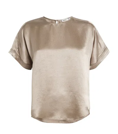 SIMKHAI SATIN ADDISON T-SHIRT