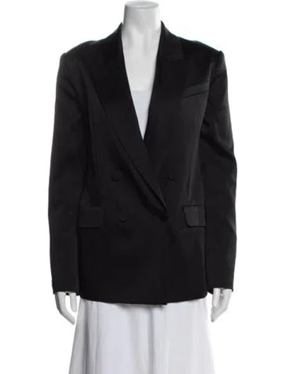 Pre-owned Simkhai Satin Blazer In Blue