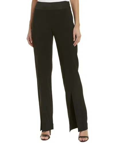 Simkhai Satin Combo Front Slit Pant In Black