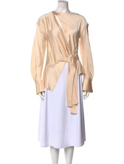 Pre-owned Simkhai Satin Crew Neck Blouse W/ Tags In Pink