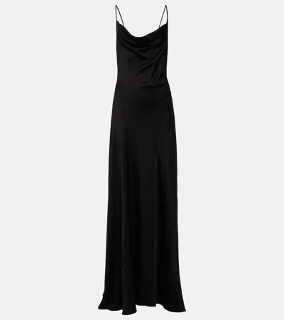 Simkhai Satin Maxi Slip Dress In Black