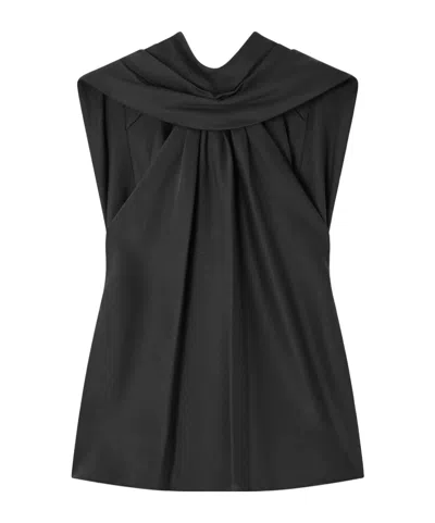 Simkhai Scarlett Cape Blouse In Black