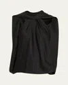 Simkhai Scarlett Satin Cape Top In Black