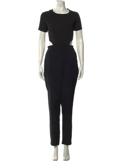 Pre-owned Simkhai Scoop Neck Jumpsuit In Black