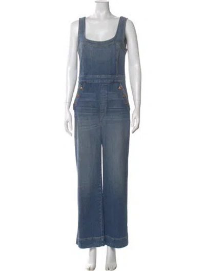 Pre-owned Simkhai Scoop Neck Jumpsuit In Blue