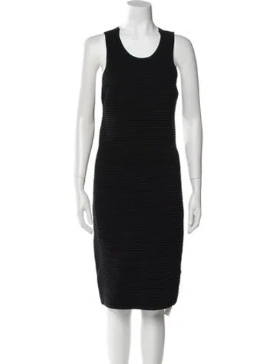 Pre-owned Simkhai Scoop Neck Knee-length Dress In Black