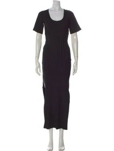 Pre-owned Simkhai Scoop Neck Long Dress In Black