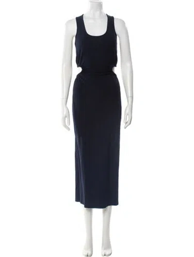 Pre-owned Simkhai Scoop Neck Long Dress In Blue
