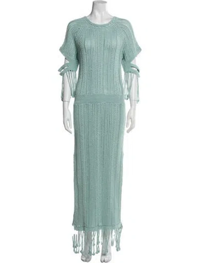 Pre-owned Simkhai Scoop Neck Long Dress In Blue