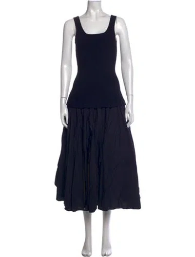Pre-owned Simkhai Scoop Neck Long Dress In Blue