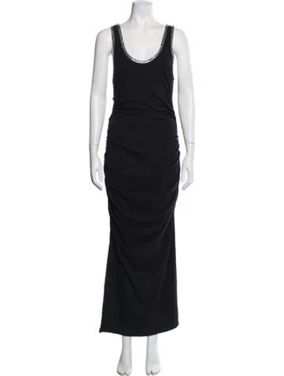 Pre-owned Simkhai Scoop Neck Long Dress In Gray