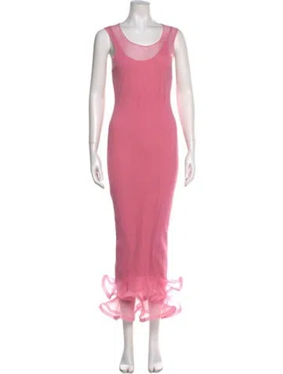 Pre-owned Simkhai Scoop Neck Long Dress In Pink