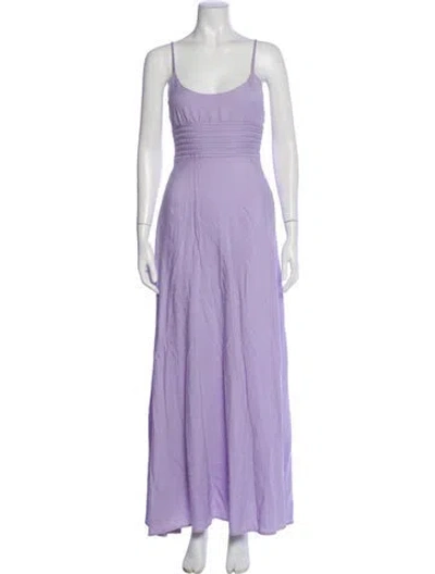 Pre-owned Simkhai Scoop Neck Long Dress In Purple