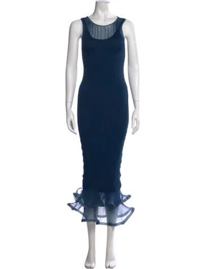 Pre-owned Simkhai Scoop Neck Long Dress W/ Tags In Blue