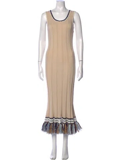 Pre-owned Simkhai Scoop Neck Long Dress W/ Tags In Neutral
