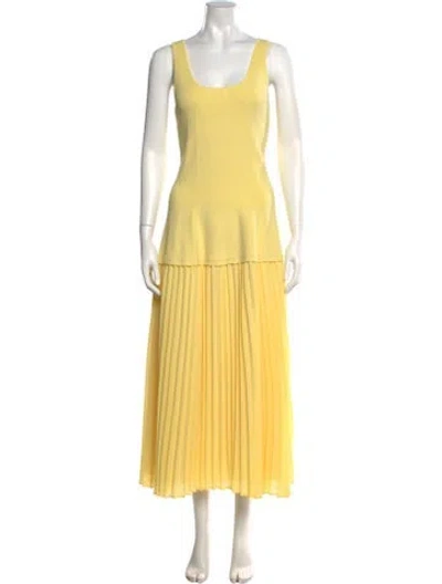 Pre-owned Simkhai Scoop Neck Long Dress W/ Tags In Yellow