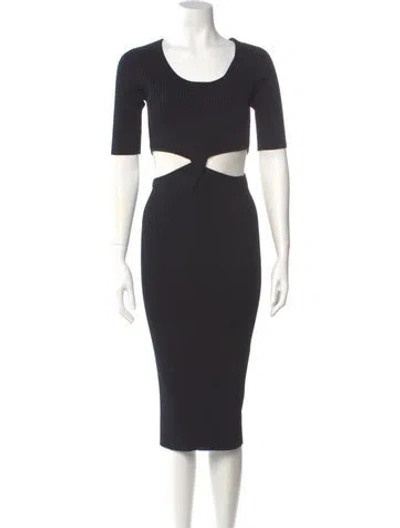 Pre-owned Simkhai Scoop Neck Midi Length Dress In Gray