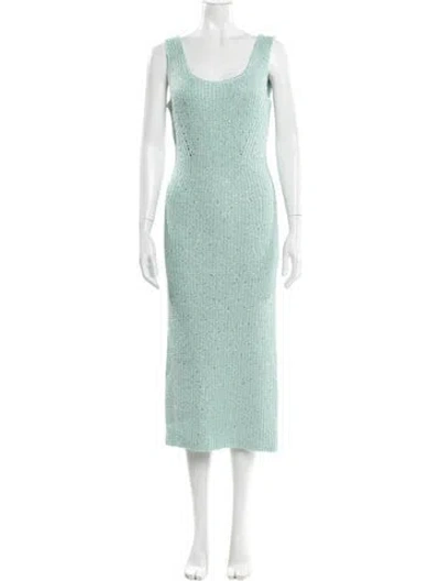 Pre-owned Simkhai Scoop Neck Midi Length Dress W/ Tags In Blue