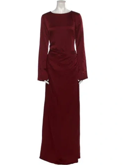 Pre-owned Simkhai Scoop Neck Midi Length Dress W/ Tags In Burgundy
