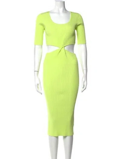 Pre-owned Simkhai Scoop Neck Midi Length Dress W/ Tags In Green