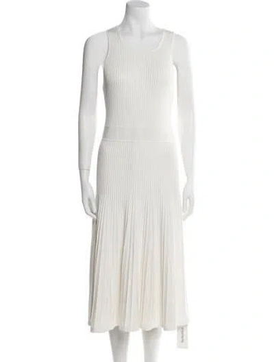 Pre-owned Simkhai Scoop Neck Midi Length Dress In White