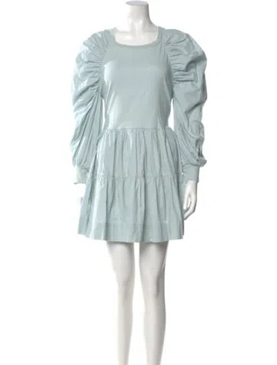 Pre-owned Simkhai Scoop Neck Mini Dress In Blue