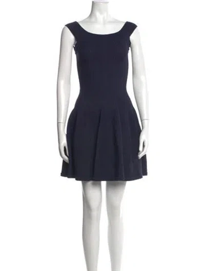 Pre-owned Simkhai Scoop Neck Mini Dress In Blue