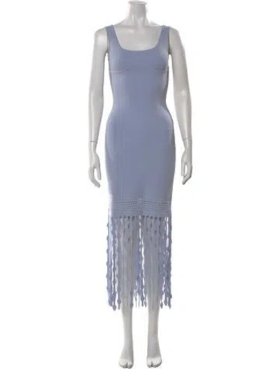 Pre-owned Simkhai Scoop Neck Mini Dress In Blue