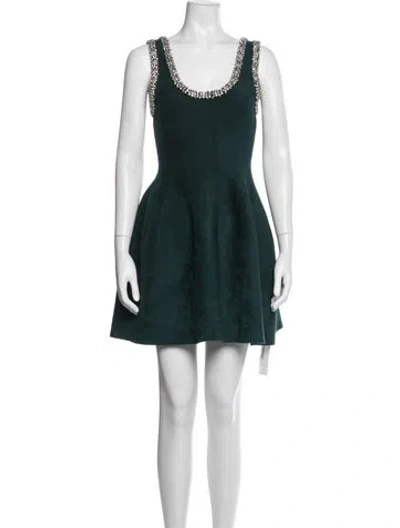 Pre-owned Simkhai Scoop Neck Mini Dress In Blue