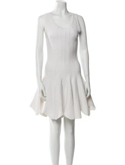 Pre-owned Simkhai Scoop Neck Mini Dress In Neutral