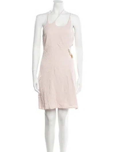 Pre-owned Simkhai Scoop Neck Mini Dress In Pink