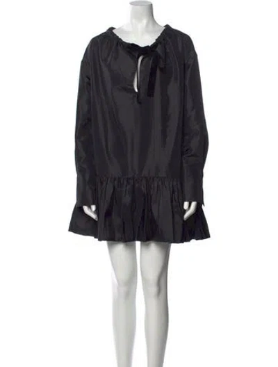 Pre-owned Simkhai Scoop Neck Mini Dress W/ Tags In Black