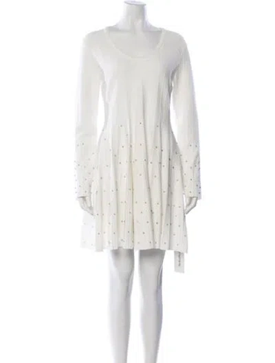 Pre-owned Simkhai Scoop Neck Mini Dress W/ Tags In White