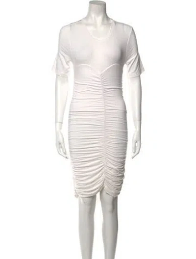 Pre-owned Simkhai Scoop Neck Mini Dress In White