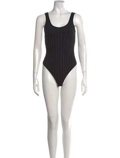 Pre-owned Simkhai Scoop Neck Sleeveless Bodysuit In Green