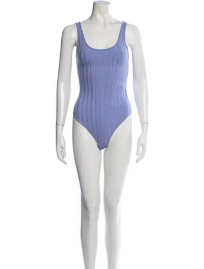 Pre-owned Simkhai Scoop Neck Sleeveless Bodysuit In Neutrals