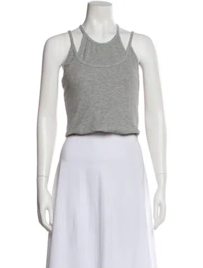 Pre-owned Simkhai Scoop Neck Sleeveless Crop Top In Neutral