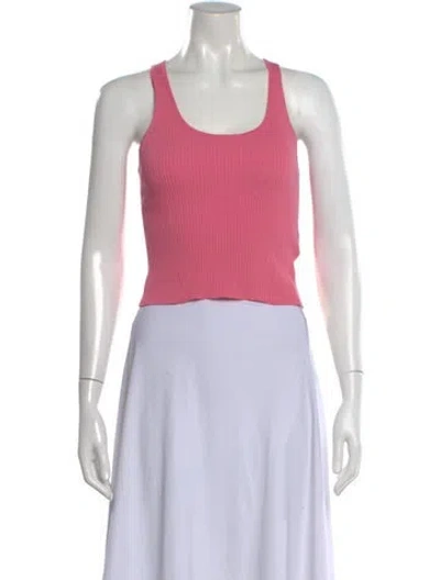 Pre-owned Simkhai Scoop Neck Sleeveless Crop Top In Pink