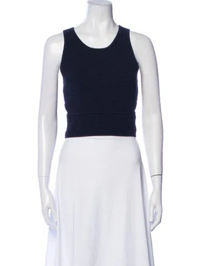 Pre-owned Simkhai Scoop Neck Sleeveless Crop Top W/ Tags In Blue