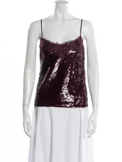 Pre-owned Simkhai Scoop Neck Sleeveless Top In Purple