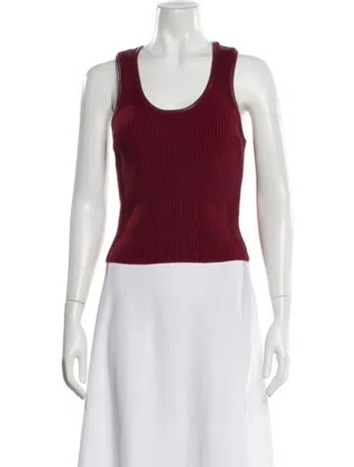 Pre-owned Simkhai Scoop Neck Sleeveless Top W/ Tags In Burgundy
