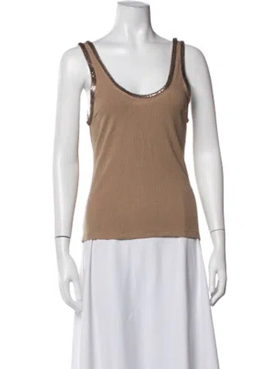 Pre-owned Simkhai Scoop Neck Sleeveless Top W/ Tags In Neutrals