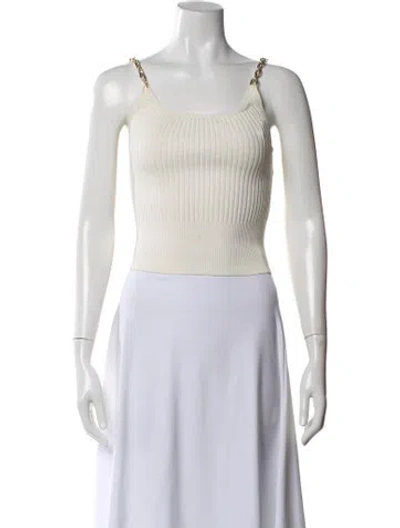 Pre-owned Simkhai Scoop Neck Sleeveless Top In White