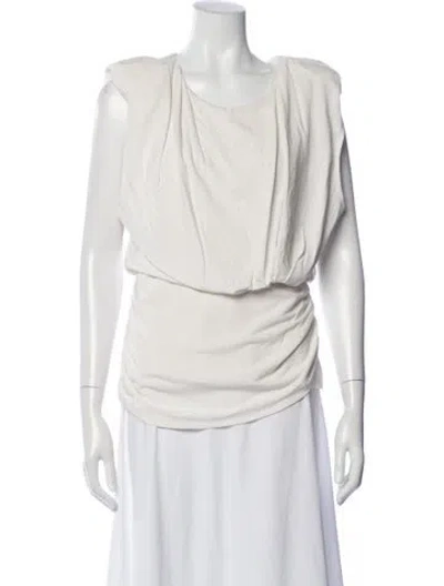 Pre-owned Simkhai Scoop Neck Sleeveless Top In White