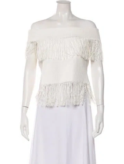 Pre-owned Simkhai Scoop Neck Sleeveless Top In White