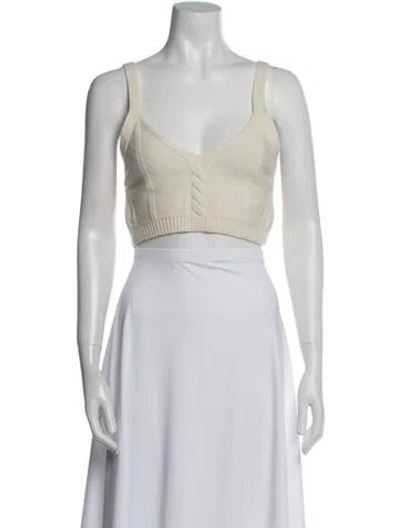 Pre-owned Simkhai Scoop Neck Sweater In Neutral