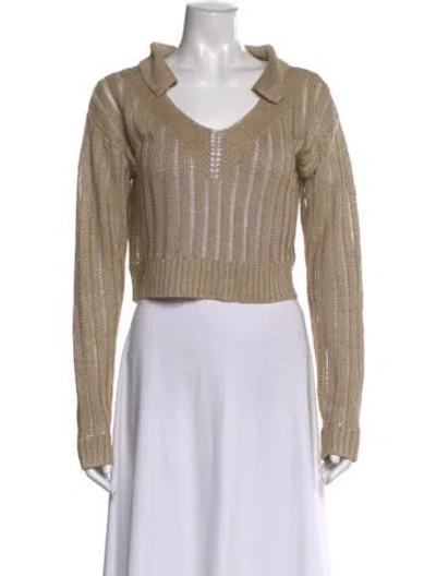 Pre-owned Simkhai Scoop Neck Sweater In Neutral