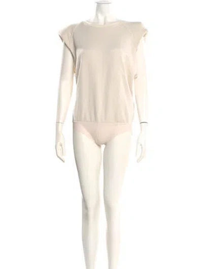 Pre-owned Simkhai Scoop Neck Sweater In White